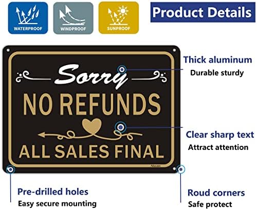 2 Опаковане на Знаци връщане няма 10 x 7 Всички Знаци Окончателно известие за продажбите Метални Светлоотразителни Алуминий, Без