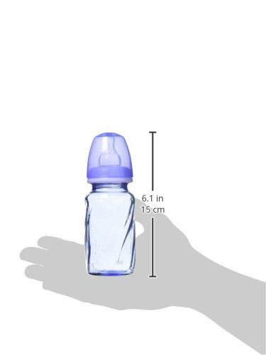 Стъклена бутилка за хранене Evenflo Премиум-клас Proflo с вентилация Plus за бебета и новородени - Помага за намаляване на коликите