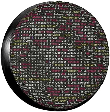 Програмист С програмния код, отпечатана върху капака на гуми резервна гума, Покровител на Колелата на ремаркето, Подходящ за гуми
