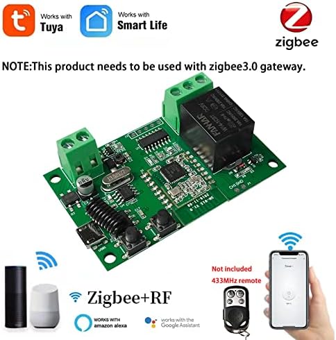 Реле Wi-Fi ZigBee 12 - умно дистанционно управление с прилагането на Sasha и радиочестотни приемник 433 Mhz, автоблокировка и незабавен