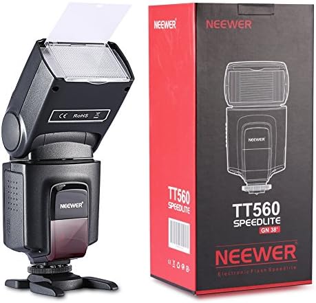 Светкавица Neewer TT560 Speedlite с 12 Цветни филтри и комплект твърд рассеивателя за Canon, Nikon Olympus Panasonic Pentax и Други