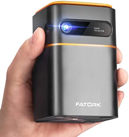 Мини Проектор FATORK, 5G WiFi DLP Смарт-Преносимо кино машини, Джобен Чудовище, Уличен проектор за телефон, Поддръжка на 1080P HD,
