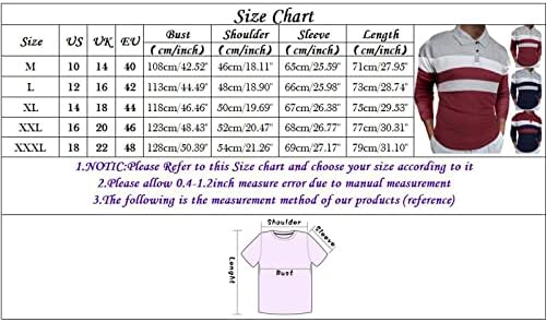 XXBR Мъжки Ризи Поло С Дълъг Ръкав, Есента е Цветен Блок, Лоскутная Летва Отпред, Копчета На Шията, Блузи За Голф, Ежедневни Тенис