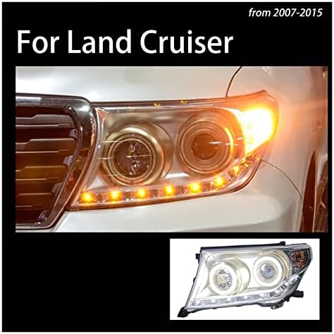 Автомобилен Стайлинг Главоболие лампа е Съвместима с Фарове Toyota Land Cruiser 2007-2015 LC200 led Светлини DRL Hid Биксеноновые Автоаксесоари (Цвят: led светлини)