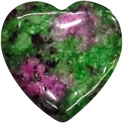 ZXDY Лечебен Кристал във формата на сърце, Натурален Скъпоценен камък, Полиран Камък на Любовта, Розов Кварц, Аметист, Саксия, Украса