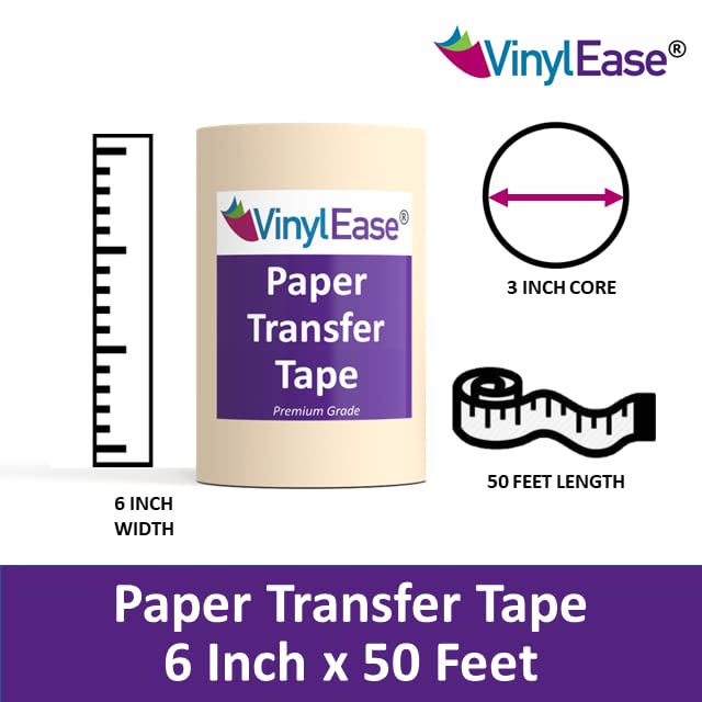 Винил е лесен ролка хартиена лента с размери 6 см х 50 фута с лепило Layflat средна и висока лепкавост Layflat. Работи с различни