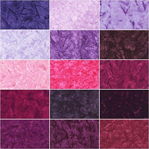 Батики ръчно изработени Robert Kaufman Fabrics: Боя Prisma, цвят слива Перфектно, 42 бр. / 2,52 ярд, различни цветове (T0810226)