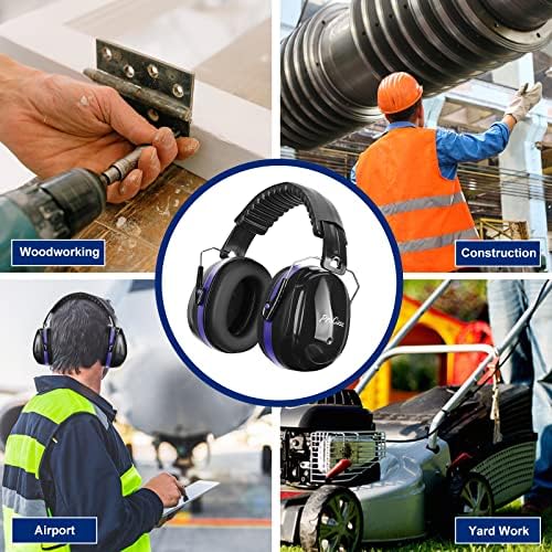 Защитни слушалките с Шумопотискане ProCase, Антифони за защита на слуха 32 db, Защитни слушалки с Регулируема лента за глава за