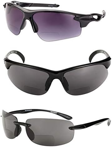 Mass Vision 'The Allstars', 3 чифта най-популярните ни бифокальных спортни слънчеви очила унисекс с обвивка