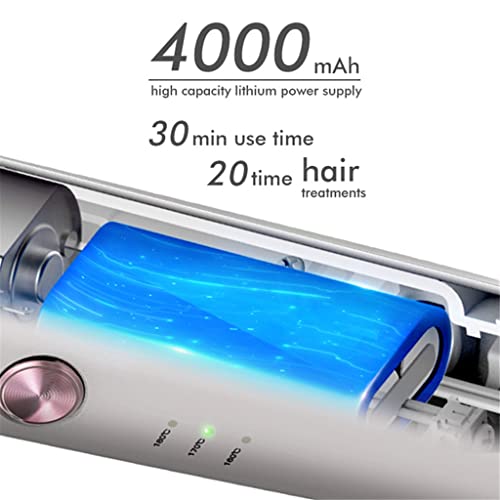 JYDQM Безжична четка за изправяне на коса USB Акумулаторна Гореща Гребен Преносим Преси за коса Професионален утюжок за коса (Цвят: