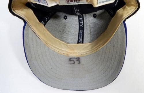 2002 Ню Йорк Метс Марк Гътри #53 Използвана в играта, Черна шапка, 7.375 DP22866 - Използваните в играта шапки MLB