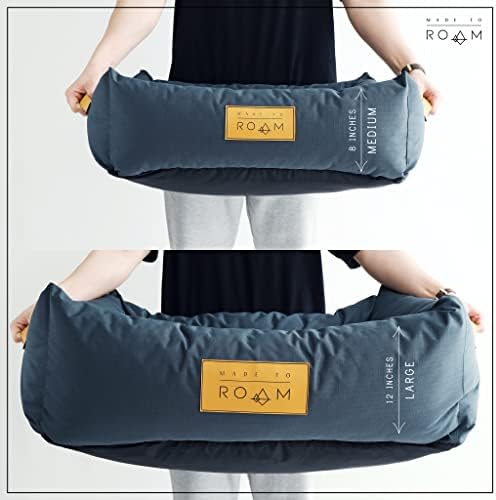 MADE TO ROAM Premium Lunar Bed - Здрав водоустойчив моющаяся плат Оксфорд с нарязания на ситно поролоном за кучета с ефект на паметта за средни и големи кучета (Colorado Nightsky, Medium)