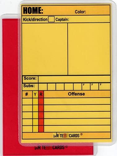 Судейские карта с надпис на ръгби, жълто и червено Комплект
