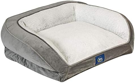 Легло за домашни любимци Serta Petite Дивана Memory Foam Blend 24 x 20 Мек Сив