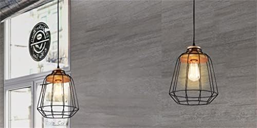 WYFDP Промишлен окачен лампа Iron Вътрешно Осветление на Креативна Кухня, Ресторант, Хотел Вътрешен Окачен лампа E27 (Цвят: E, Размер: 1 бр.)