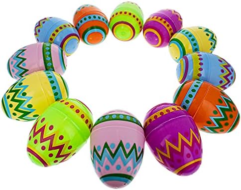 Комплект от 12 Големи украински Традиционните Пластмасови Великденски яйца под формата на Геометрични Писанок 3 Инча