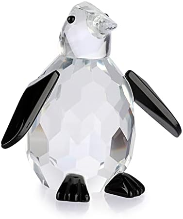 OwnMy Кристални Фигурки на Пингвин за Декорация Прозрачна Стъклена Скулптура на Животното Пингвин са подбрани, Кристално преспапиета