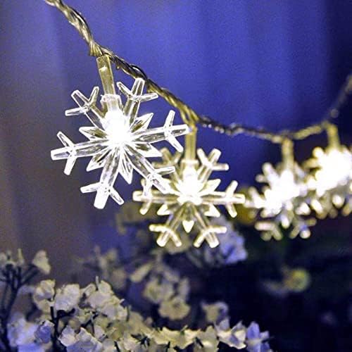 2 М 10LED Винаги включени Или мига Коледна украса във формата на Снежинки, Зимни Декоративна светлинна венец, различни цветове,
