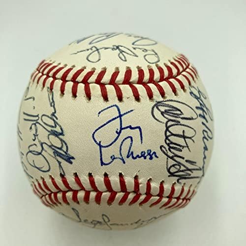 1991 Екипът на All Star Game Подписа бейзболен договор с Кеном Гриффи - младши и Кърби Пакеттом JSA COA - Бейзболни топки с автографи