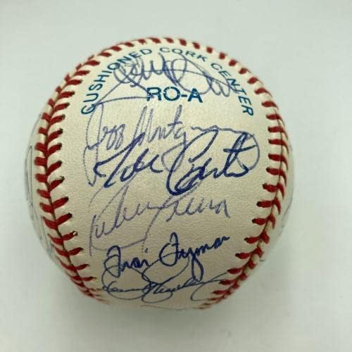 1994 Екипът на All Star Game Подписа бейзболен договор с Кэлом Рипкеном - младши и Кърби Пакеттом JSA COA - Бейзболни топки с автографи