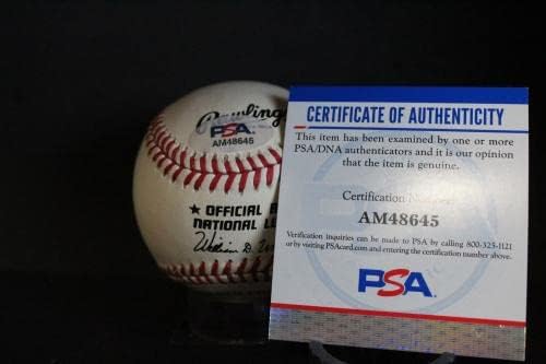 Майк Шмид Подписа (Надпис) Бейзболен Автограф Auto PSA/DNA AM48645 - Бейзболни топки с автографи