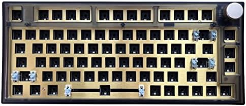 keydous NJ80-AP Безжична Ръчна Клавиатура с дръжка Bluetooth 5.0 | 2.4 G 75% От Гореща Смяна на Потребителски Комплект Barebone